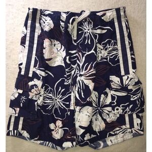 Roundtree & Yorke Swim Bottoms Trunks Men's Med Big & Tall Blue Floral